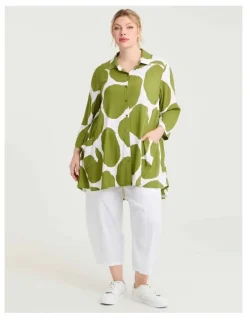Taking Shape Natural Lilla Spot Shirt Print