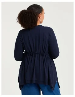 Taking Shape Natural Wiseguy Rory Cardigan Dark Indigo
