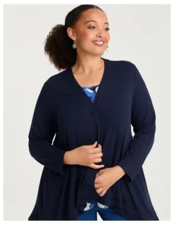 Taking Shape Natural Wiseguy Rory Cardigan Dark Indigo