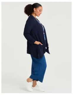 Taking Shape Natural Wiseguy Rory Cardigan Dark Indigo