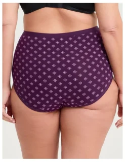 Taking Shape Period Undies Heavy Deep Purple Print