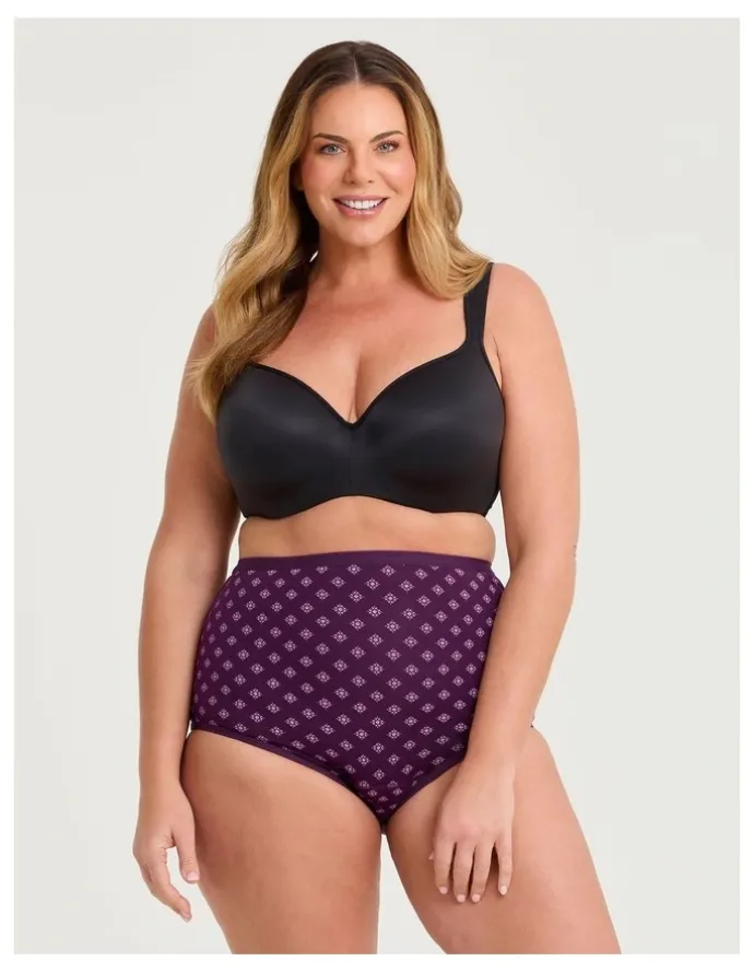 Taking Shape Period Undies Heavy Deep Purple Print