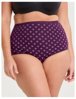 Taking Shape Period Undies Heavy Deep Purple Print