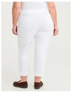 Taking Shape Petite Natural Eloise Texture Pant White