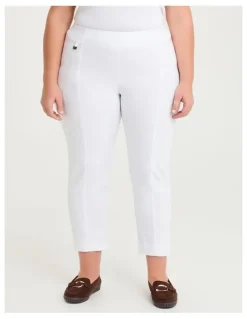 Taking Shape Petite Natural Eloise Texture Pant White