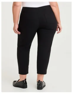 Taking Shape Petite Natural Eloise Texture Pant Black