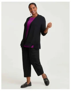 Taking Shape Pima Cotton Essential 3/4 Slv Top Deep Orchid
