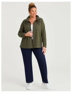 Taking Shape Polar Fleece Zip Front Jacket Olive