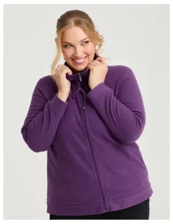 Taking Shape Polar Fleece Zip Front Jacket Grape