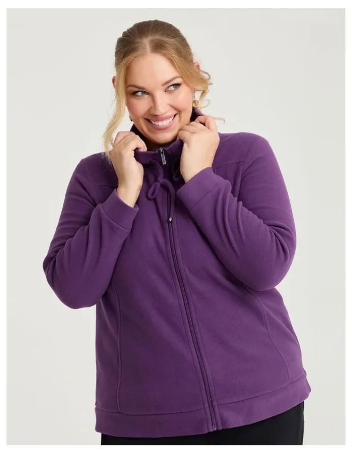 Taking Shape Polar Fleece Zip Front Jacket Grape