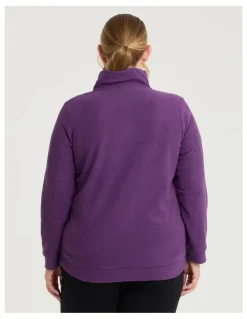 Taking Shape Polar Fleece Zip Front Jacket Grape