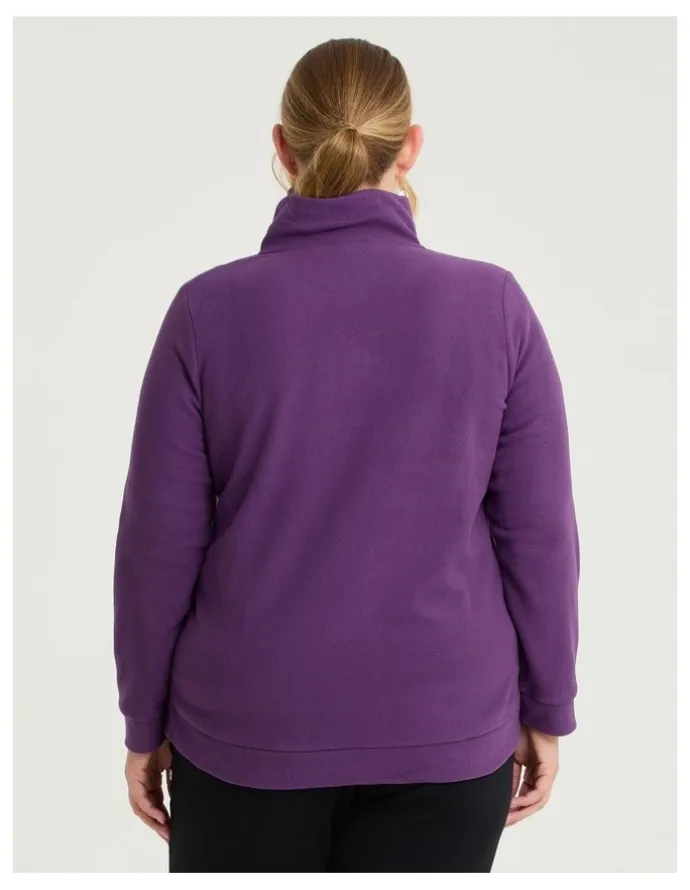 Taking Shape Polar Fleece Zip Front Jacket Grape