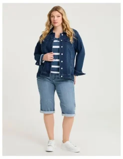Taking Shape Relaxed Denim Jogger Short Eden Blue Denim