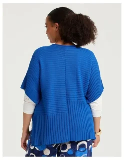 Taking Shape Riley Cotton Modal Rib Jumper Blissful Blue