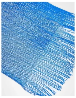 Taking Shape Shiny Metallic Scarf Blue