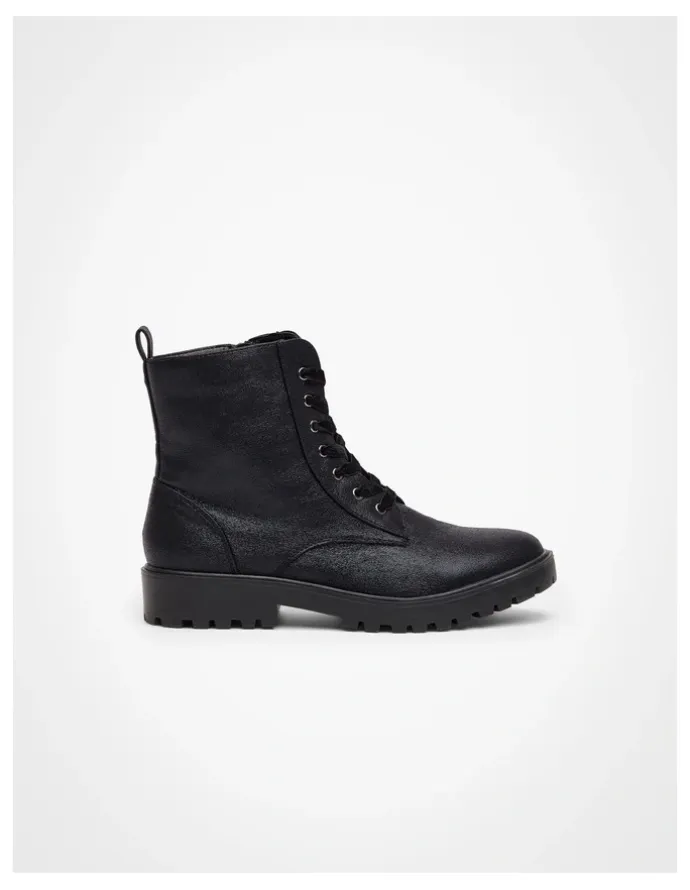 Taking Shape Sparkly Lace Up Boot in Black