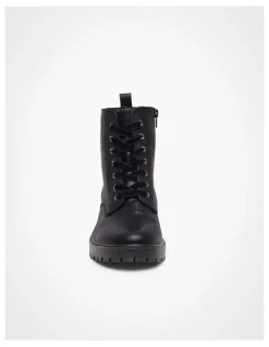 Taking Shape Sparkly Lace Up Boot in Black