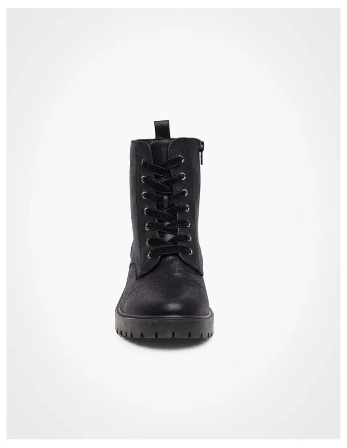 Taking Shape Sparkly Lace Up Boot in Black