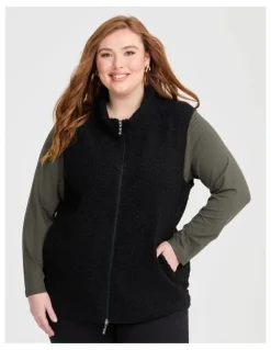 Taking Shape Teddy Vest Black