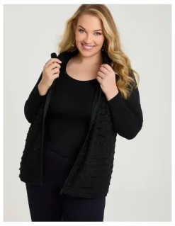 Taking Shape Teddy Vest in Noir