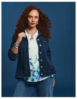 Taking Shape The Signature Denim Jacket Mid Indigo