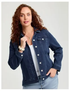 Taking Shape The Signature Denim Jacket Mid Indigo