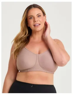 Taking Shape Wirefree Side Smoothing T-shirt Bra Mocha