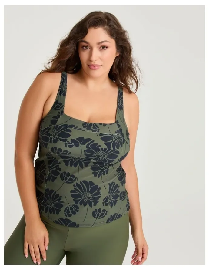 Taking Shape Calypso Drift A-line Tankini in Print