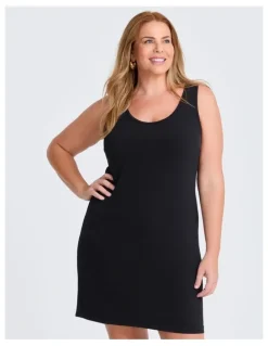 Taking Shape Luna Base Slip Body Dress in Black