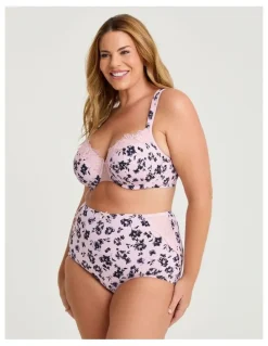 Taking Shape Micro Lace Detail Briefs 2 Pack in Natural Floral
