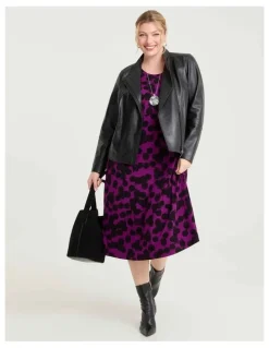 Taking Shape Natural Gia Spot Dress Deep Orchid Spot