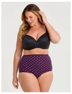Taking Shape Period Undies Moderate Deep Purple Print
