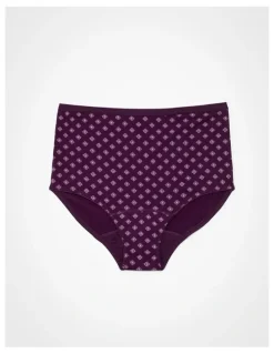 Taking Shape Period Undies Moderate Deep Purple Print