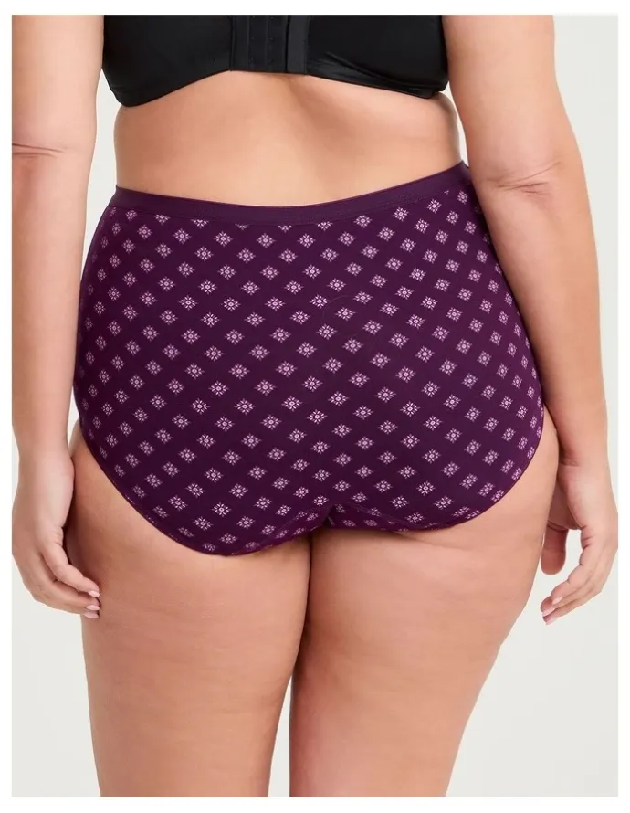 Taking Shape Period Undies Moderate Deep Purple Print