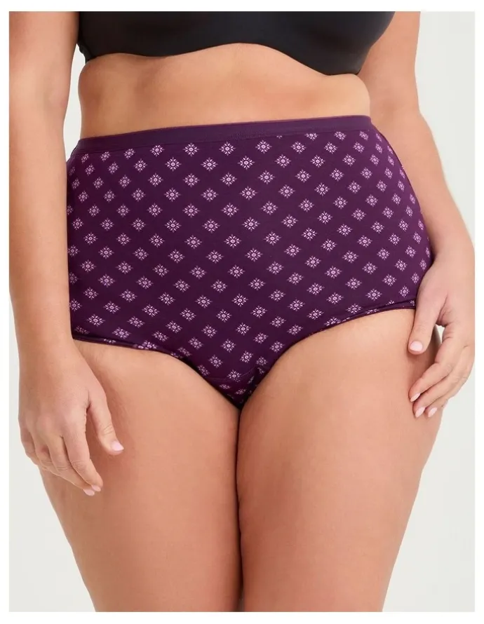 Taking Shape Period Undies Moderate Deep Purple Print
