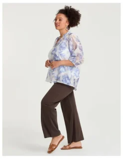 Taking Shape The Travel Wide Leg Jean Dark Cocoa