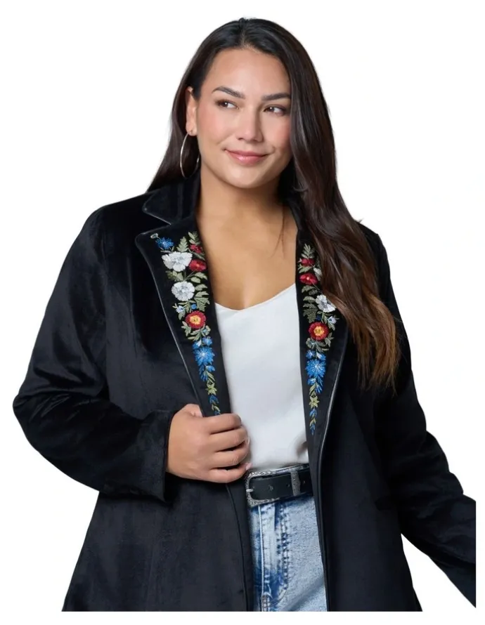 The Poetic Gypsy Dreamscape Velvet Blazer