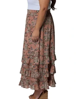 The Poetic Gypsy Enchanted Spirit Maxi Skirt in Multi