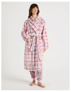 The Pyjama Foundation x Myer Robe in Pink Check Print