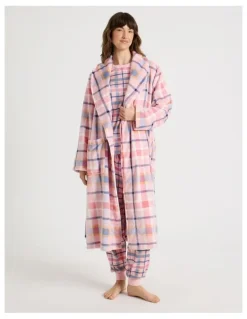 The Pyjama Foundation x Myer Robe in Pink Check Print