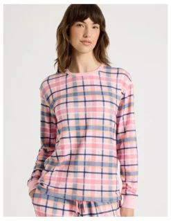 The Pyjama Foundation x Myer Cozy PJ Set in Pink Check Print