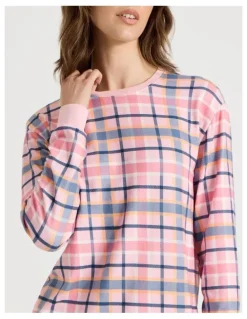 The Pyjama Foundation x Myer Cozy PJ Set in Pink Check Print