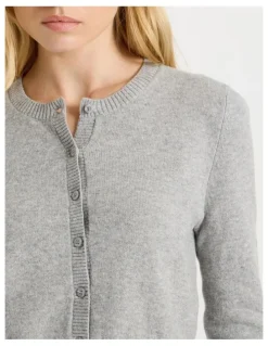 There After Button Through Cardigan in Grey Marle