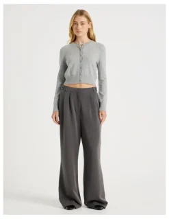 There After Button Through Cardigan in Grey Marle