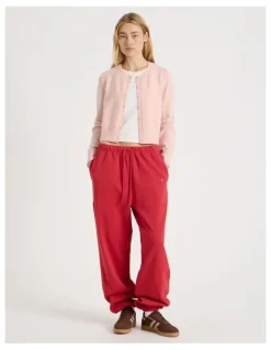 There After Button Through Cardigan in Pink