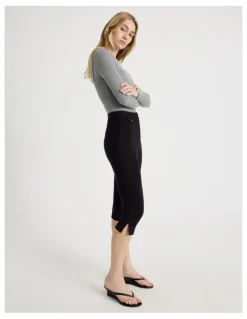 There After Capri Workwear Pant in Jet Black