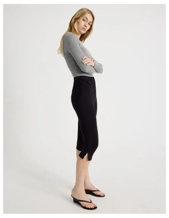 There After Capri Workwear Pant in Jet Black