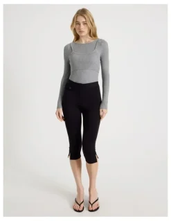 There After Capri Workwear Pant in Jet Black
