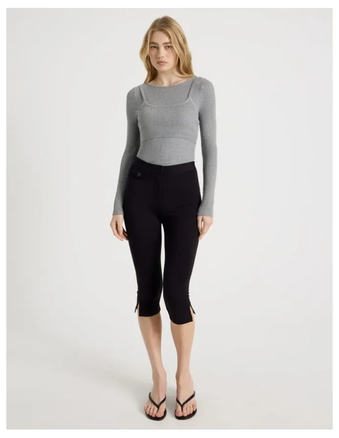 There After Capri Workwear Pant in Jet Black