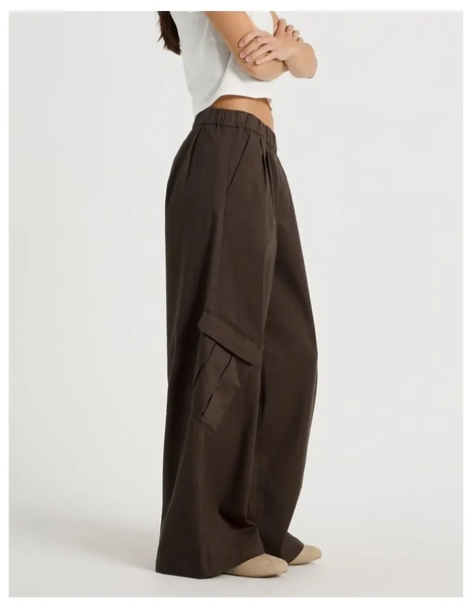 There After Cargo Wide Leg Pants in Bracken